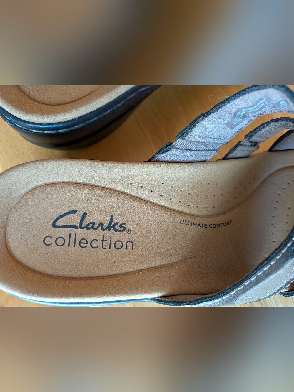 Clark Collection Women's Metallic Brown Slide Sandals Size 8 - Picture 10 of 12